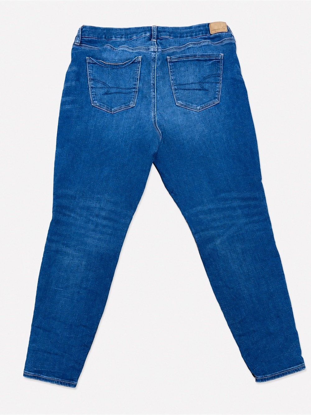 American Eagle Outfitters Women’s Mid-Blue High-Rise Skinny Jeans - Picture 5 of 8